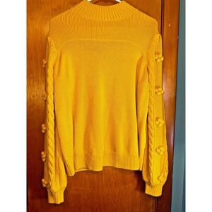 Anthropologie Sweater Maeve Womens Mustard Yellow Wool Blend Sweater 1XL